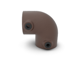 Buiskoppeling Kniestuk 90° - vintage bruin-B / 26,9 mm
